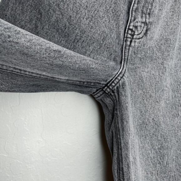 Zara Grey Acid Wash High Rise Distressed Denim Boyfriend Mom Jeans 4 - Picture 7 of 14